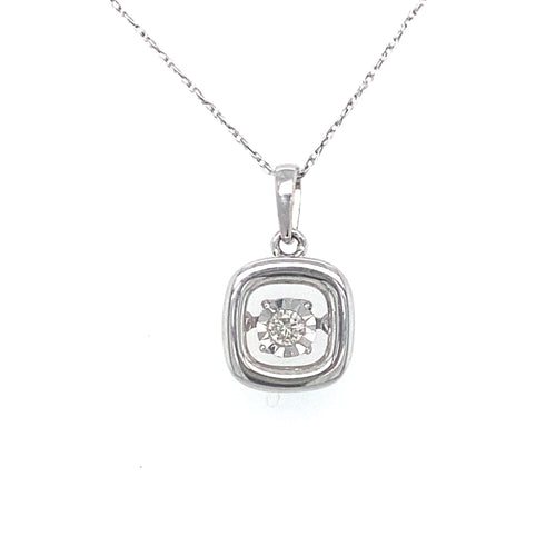 10kt White Gold 0.04ct Diamond Pendant