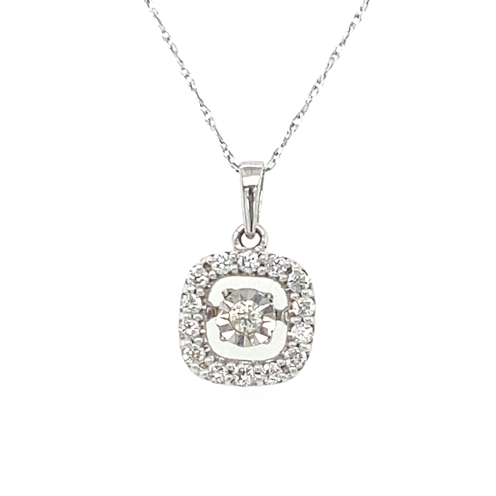 10kt White Gold 0.23ct Diamond Pendant