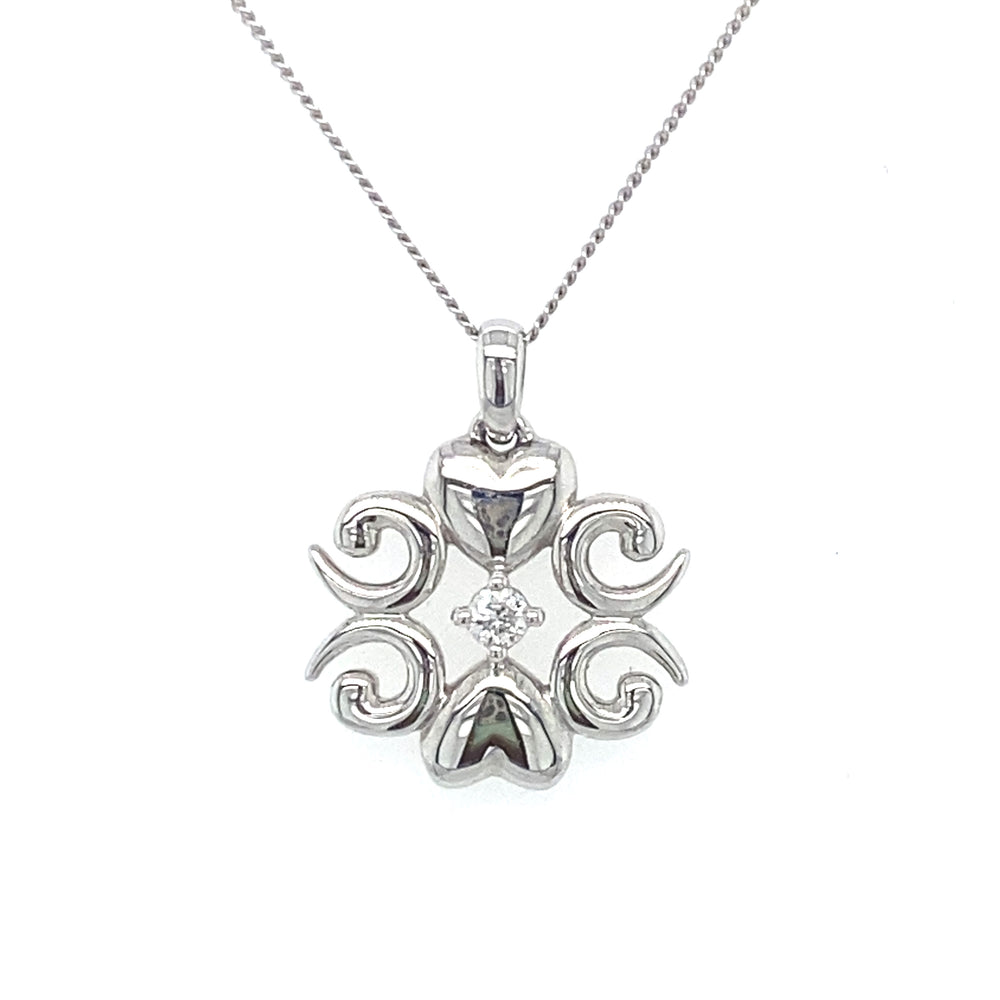 10kt White Gold 0.35ct Diamond Pendant