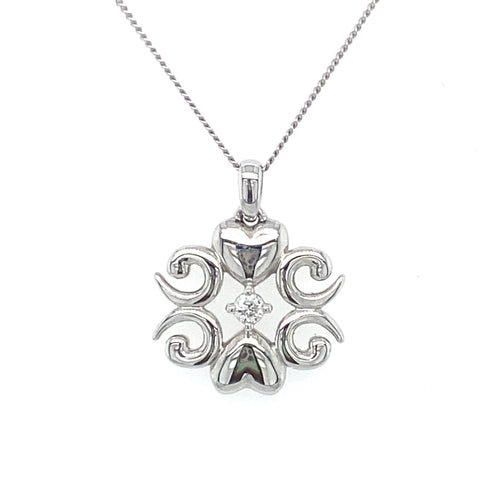 10kt White Gold 0.35ct Diamond Pendant