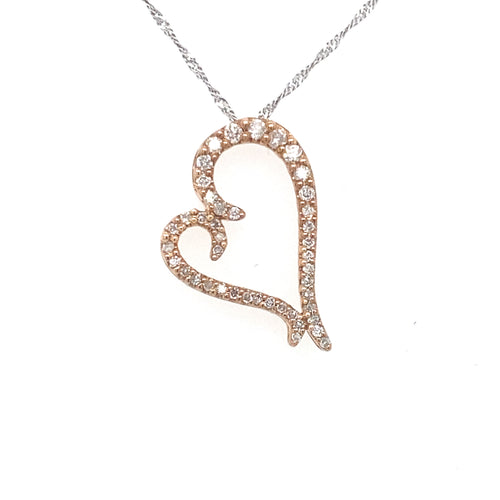10kt Rose Gold 0.27ct Diamond Pendant