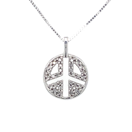 10/14kt White Gold 0.12ct Diamond Pendant