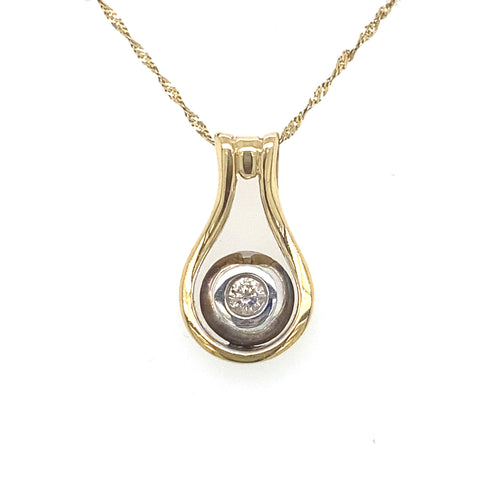 10kt Yellow Gold 0.10ct Diamond Pendant
