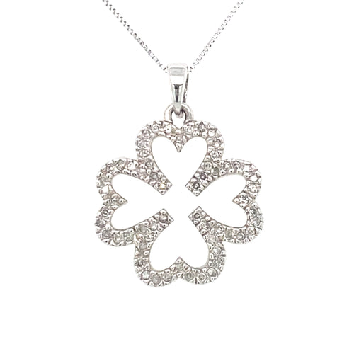 14kt White Gold 0.30ct Diamond Pendant
