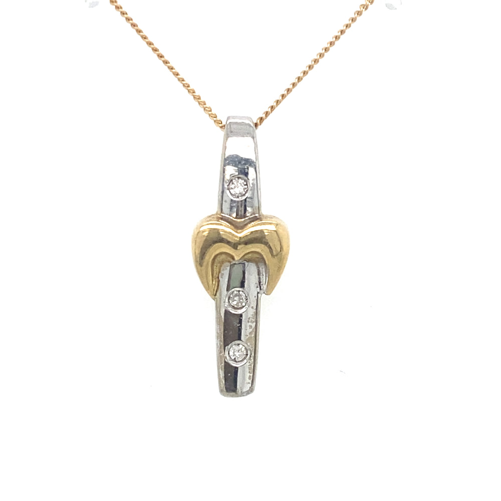 10kt Two-Tone 0.3ct Diamond Pendant