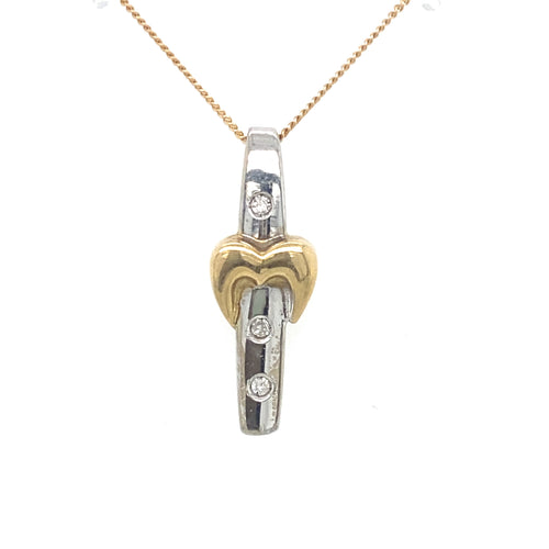 10kt Two-Tone 0.3ct Diamond Pendant