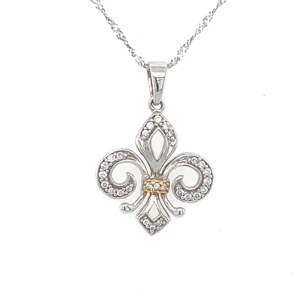 10kt White Gold Diamond Pendant