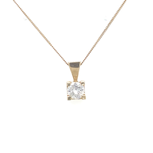 14kt Yellow Gold 0.50ct Diamond Pendant