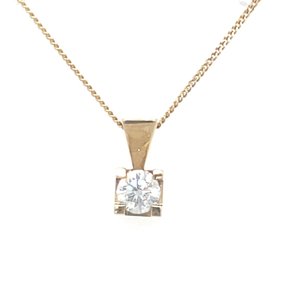 14kt Yellow Gold 0.40ct Diamond Pendant