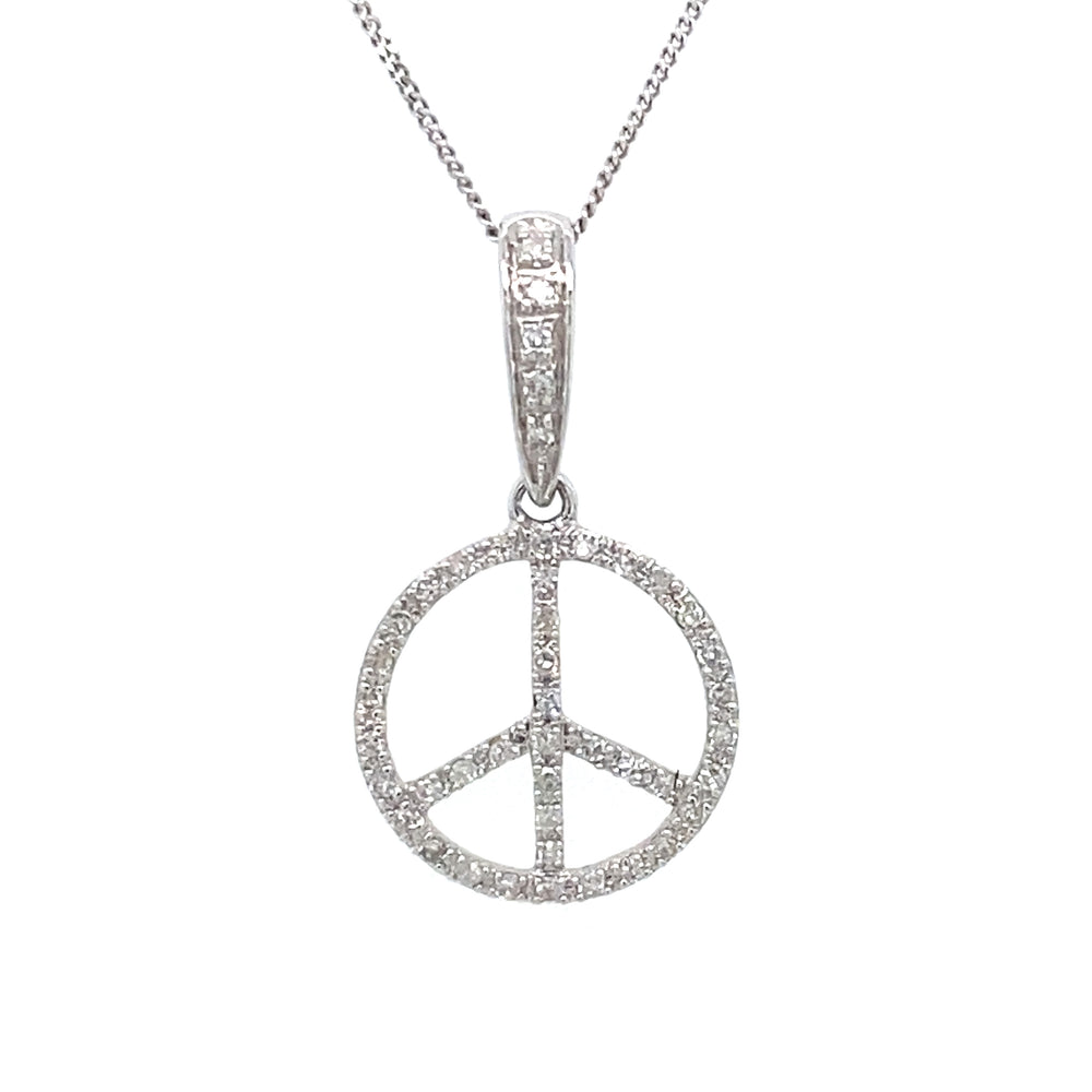 10/14kt White Gold 0.15ct Diamond Pendant