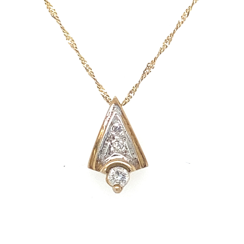 10kt Yellow Gold 0.09ct Diamond Pendant