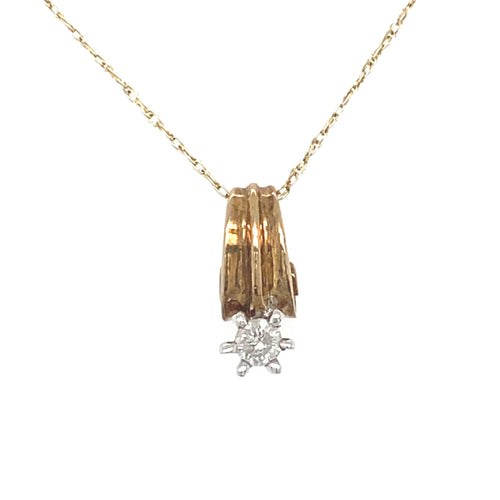 10kt Yellow Gold 0.10ct Diamond Pendant