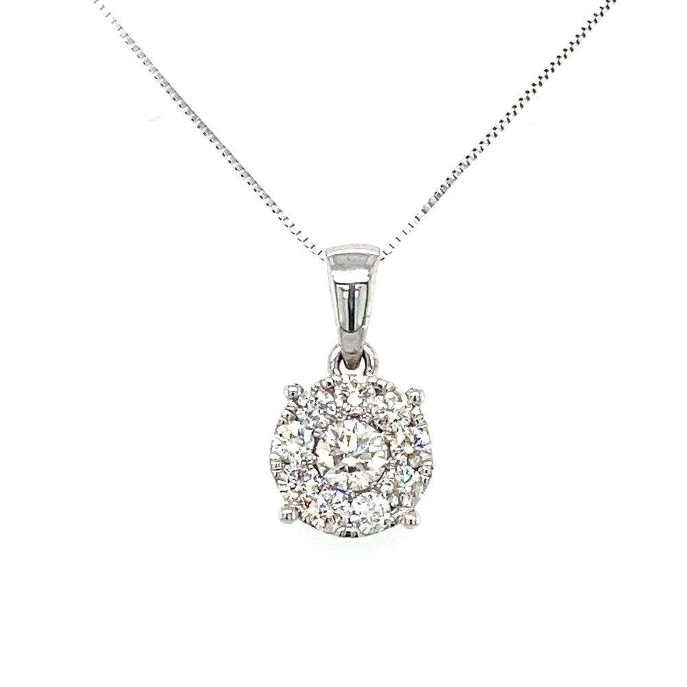 10/14kt White Gold 1.00ct Diamond Pendant