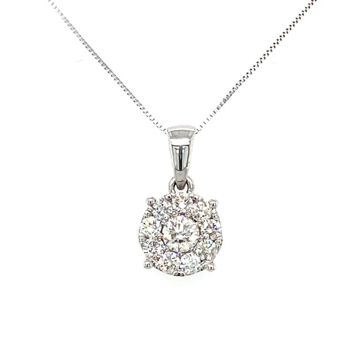 10/14kt White Gold 1.00ct Diamond Pendant