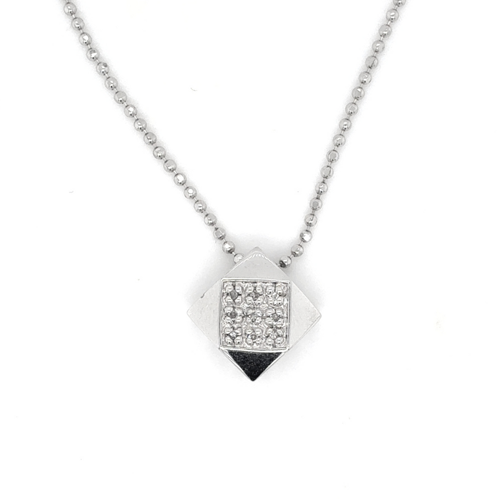 10kt White Gold .10ct Diamond Pendant