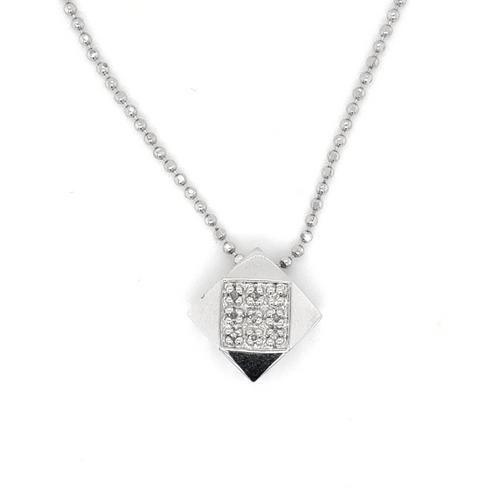 10kt White Gold .10ct Diamond Pendant