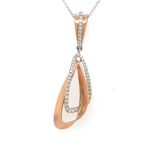 14kt Two-Tone .26ct Diamond Pendant