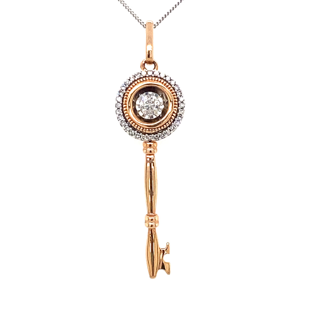 10/14kt Rose Gold .20ct Diamond Pendant
