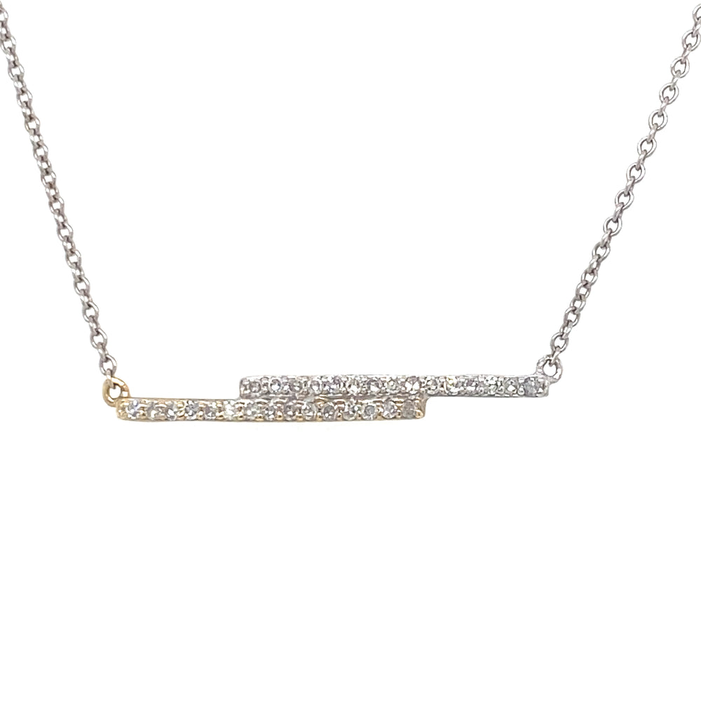10kt Two-Tone .15ct Diamond Pendant