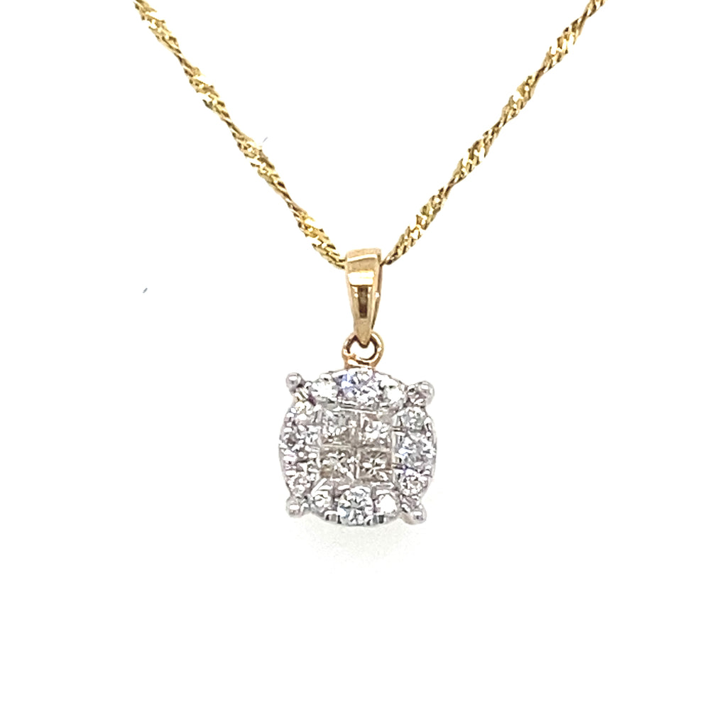10/14kt Yellow Gold .25ct Diamond Pendant