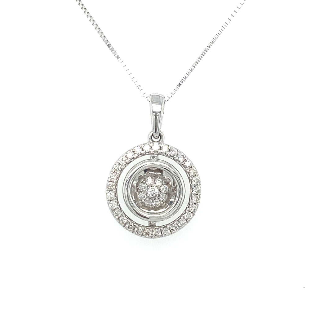 10kt White Gold .33ct Diamond Pendant