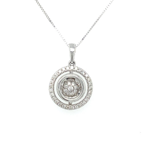 10kt White Gold .33ct Diamond Pendant
