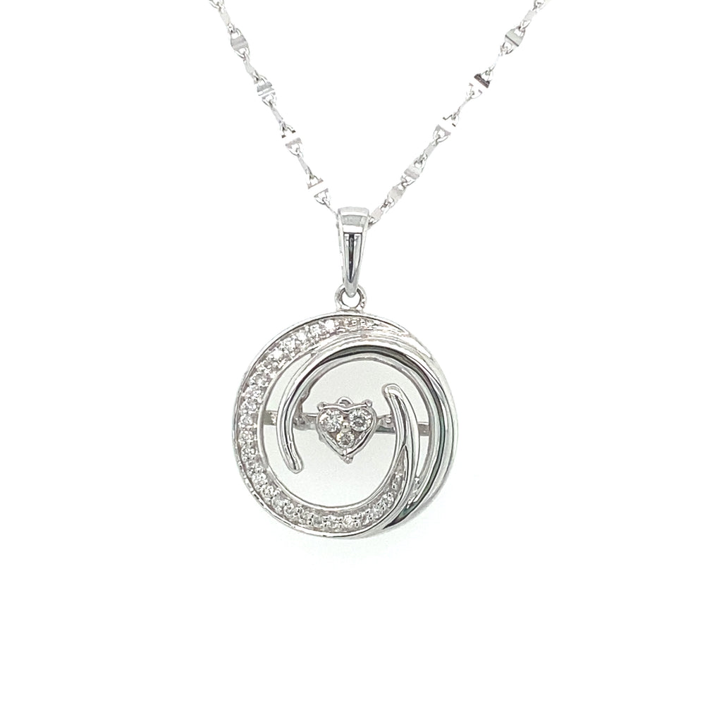 10kt White Gold .15ct Diamond Pendant