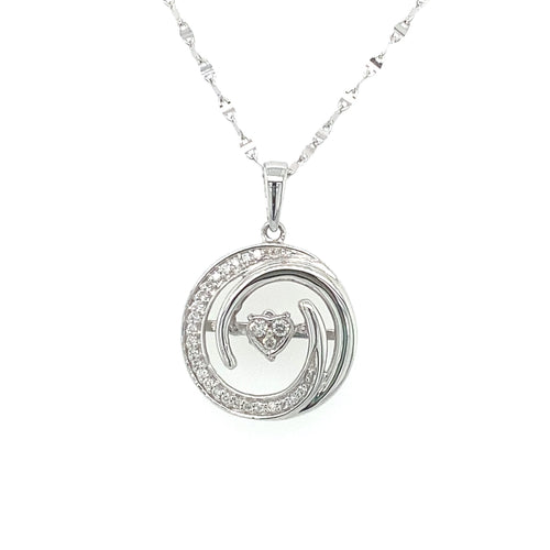 10kt White Gold .15ct Diamond Pendant