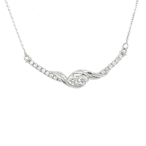 14kt White Gold .33ct Diamond Pendant