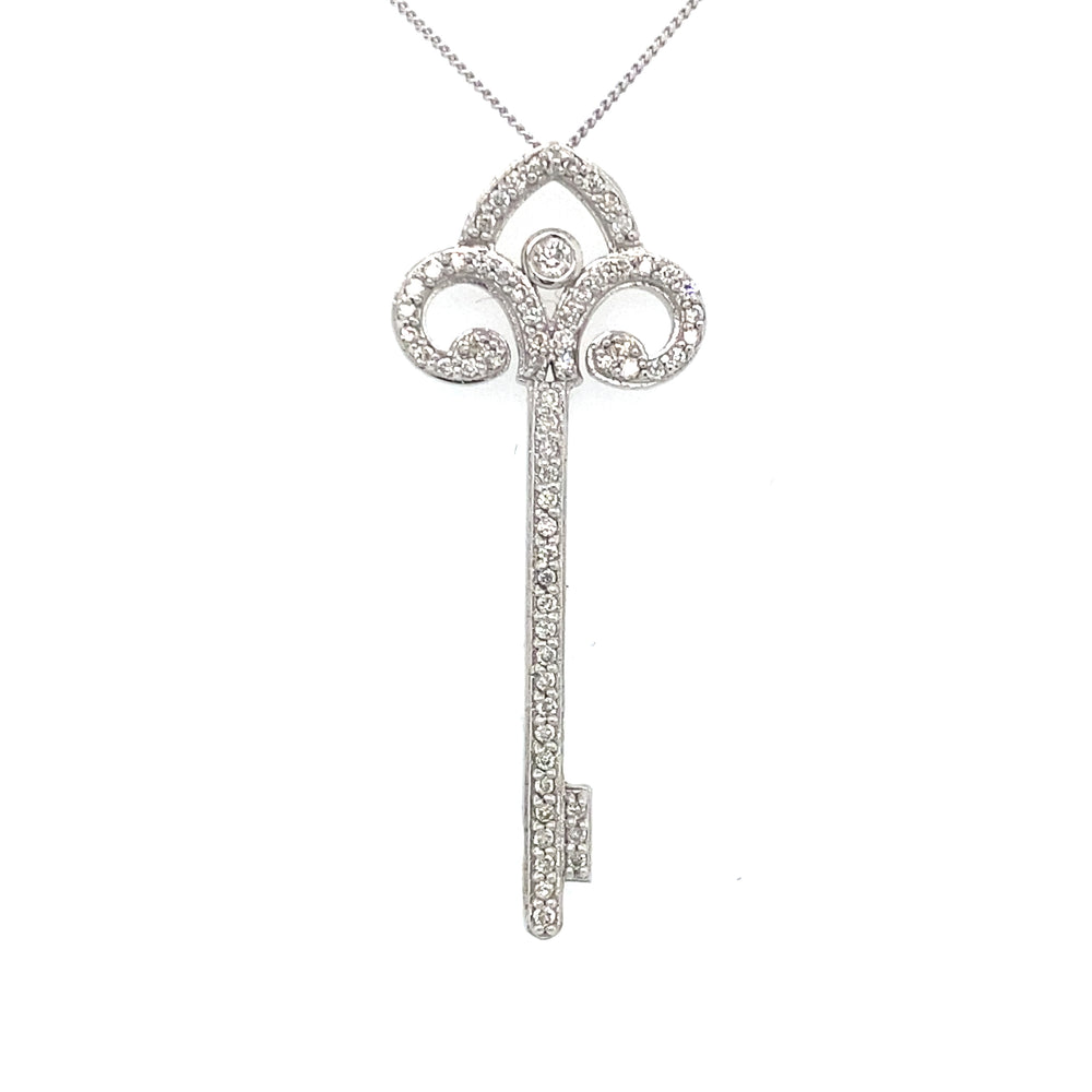 10kt White Gold .30ct Diamond Pendant