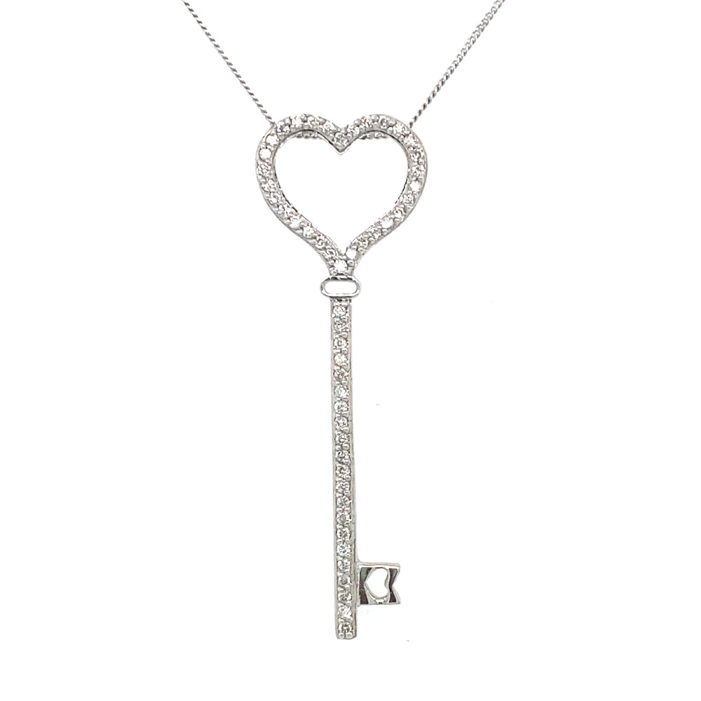 10kt White Gold .22ct Diamond Pendant