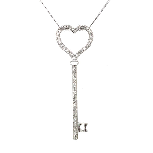 10kt White Gold .22ct Diamond Pendant