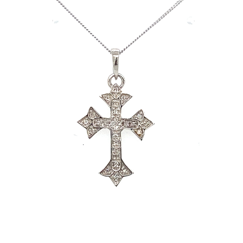 10kt White Gold .09ct Diamond Pendant