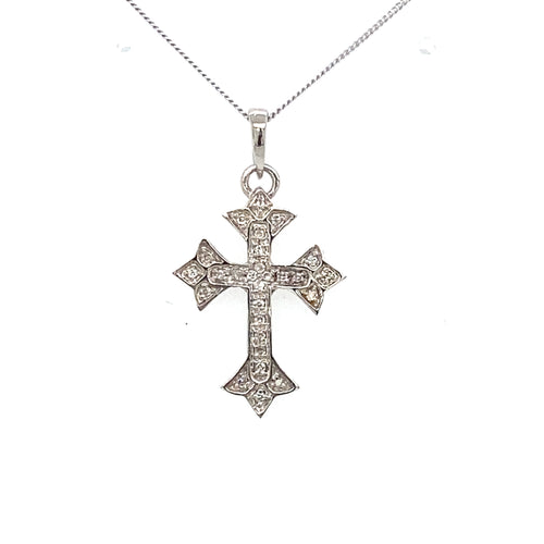 10kt White Gold .09ct Diamond Pendant