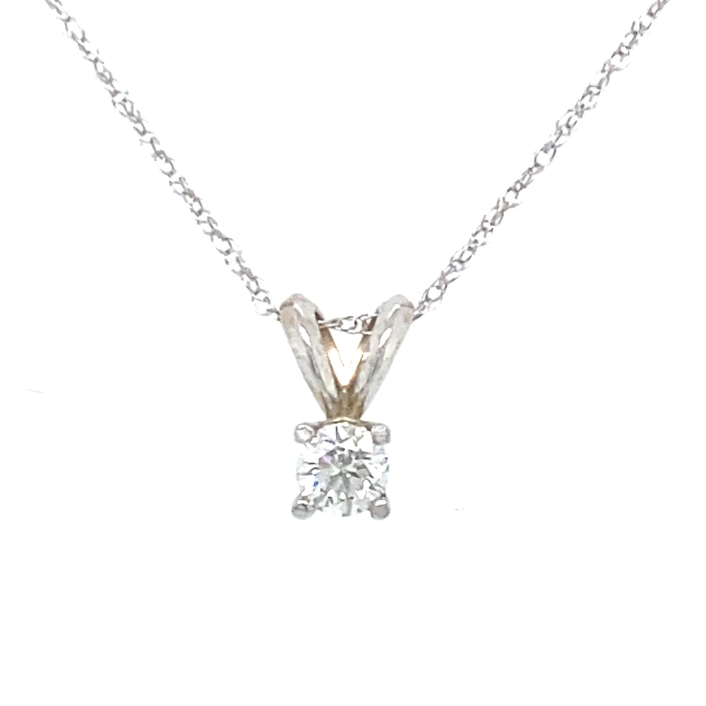 14kt White Gold .20ct Diamond Pendant