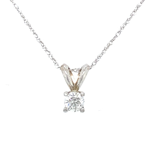 14kt White Gold .20ct Diamond Pendant