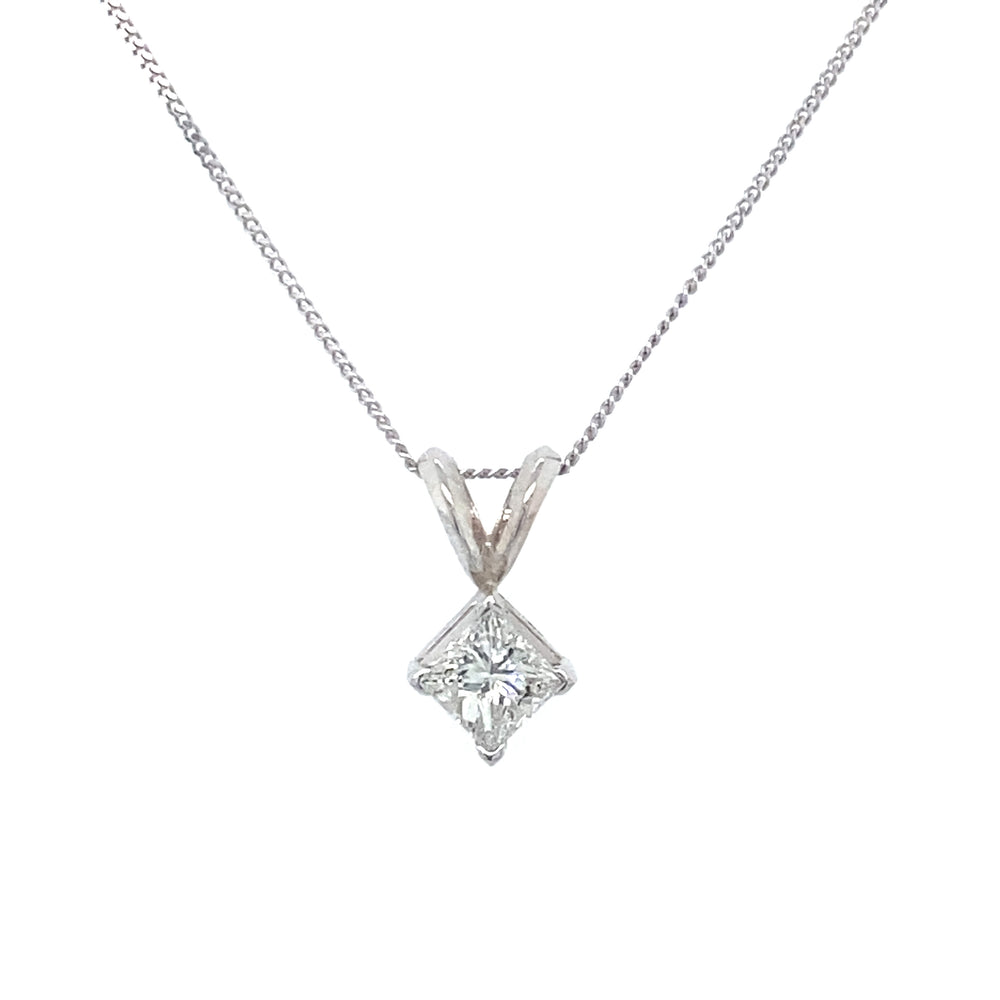 10/14kt White Gold .33ct Diamond Pendant