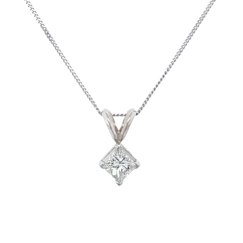10/14kt White Gold .33ct Diamond Pendant