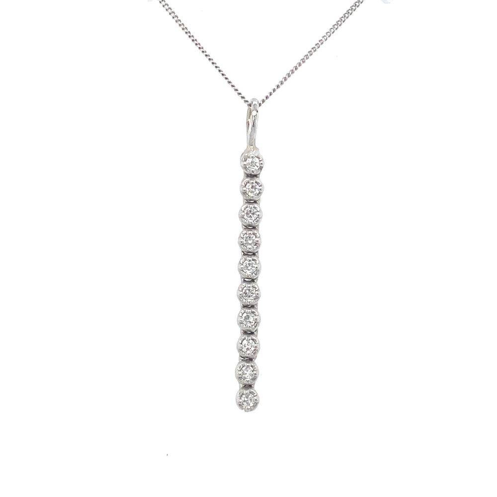 10kt White Gold .10ct Diamond Pendant