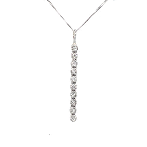 10kt White Gold .10ct Diamond Pendant