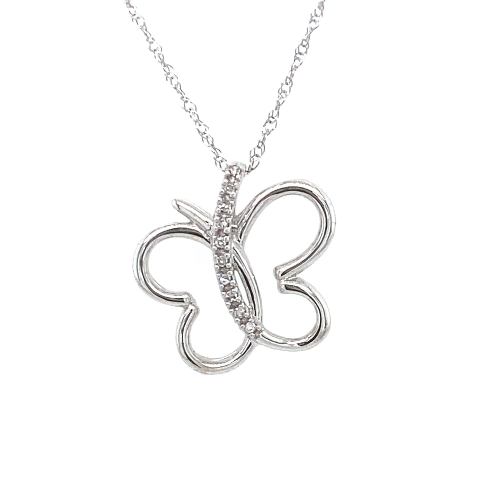 10kt White Gold .03ct Diamond Pendant
