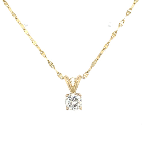 10/14kt Yellow Gold .50ct Diamond Pendant