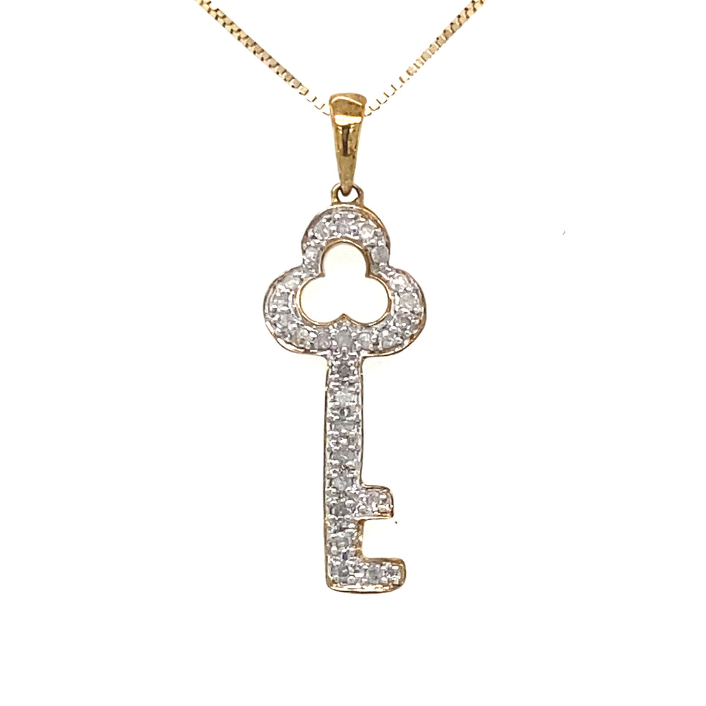 10kt Yellow Gold .15ct Diamond Pendant