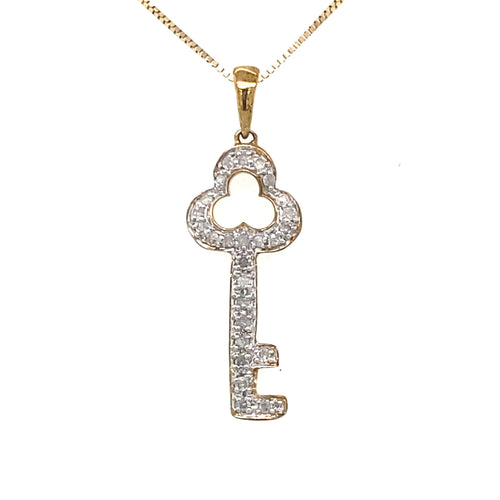 10kt Yellow Gold .15ct Diamond Pendant