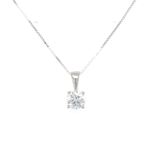 14kt White Gold .78ct Diamond Pendant