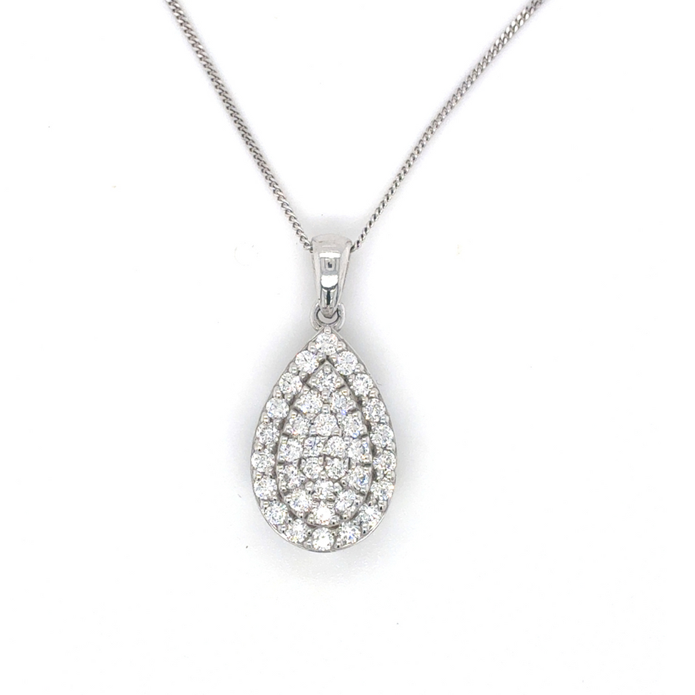 14kt White Gold 1.00ct Diamond Pendant