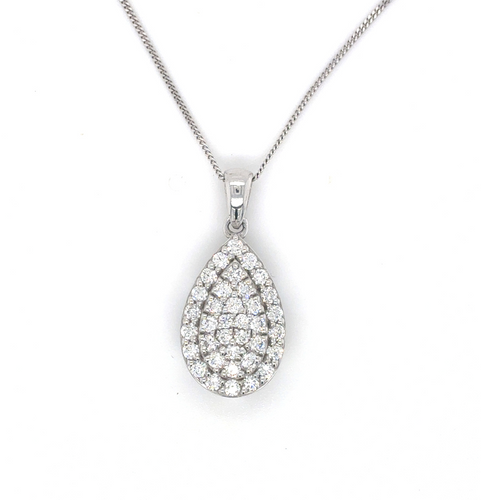 14kt White Gold 1.00ct Diamond Pendant