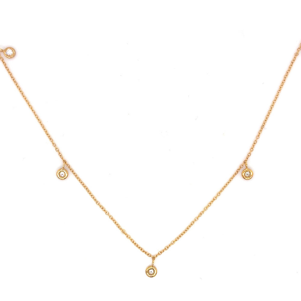 14kt Yellow Gold .15ct Diamond Pendant Necklace