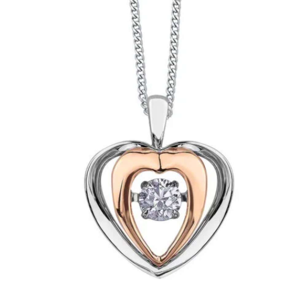 10kt Two-Tone .15ct Diamond Pendant