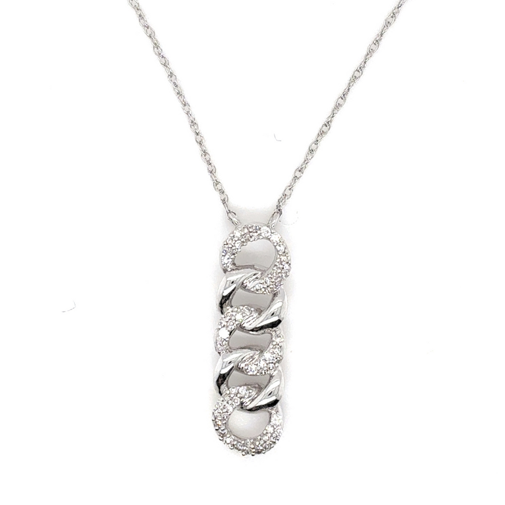 10kt White Gold .15ct Diamond Pendant
